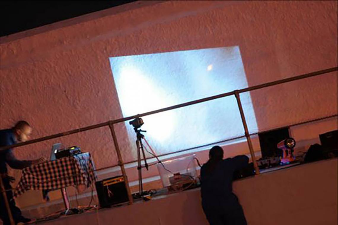 Live art at the pool - projections 3