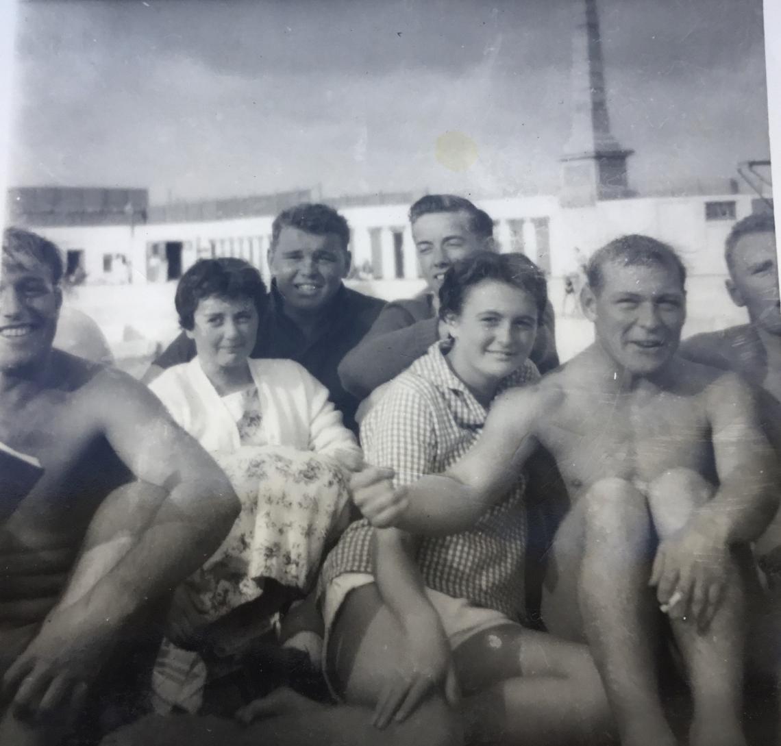 Relaxing at the pool with friends