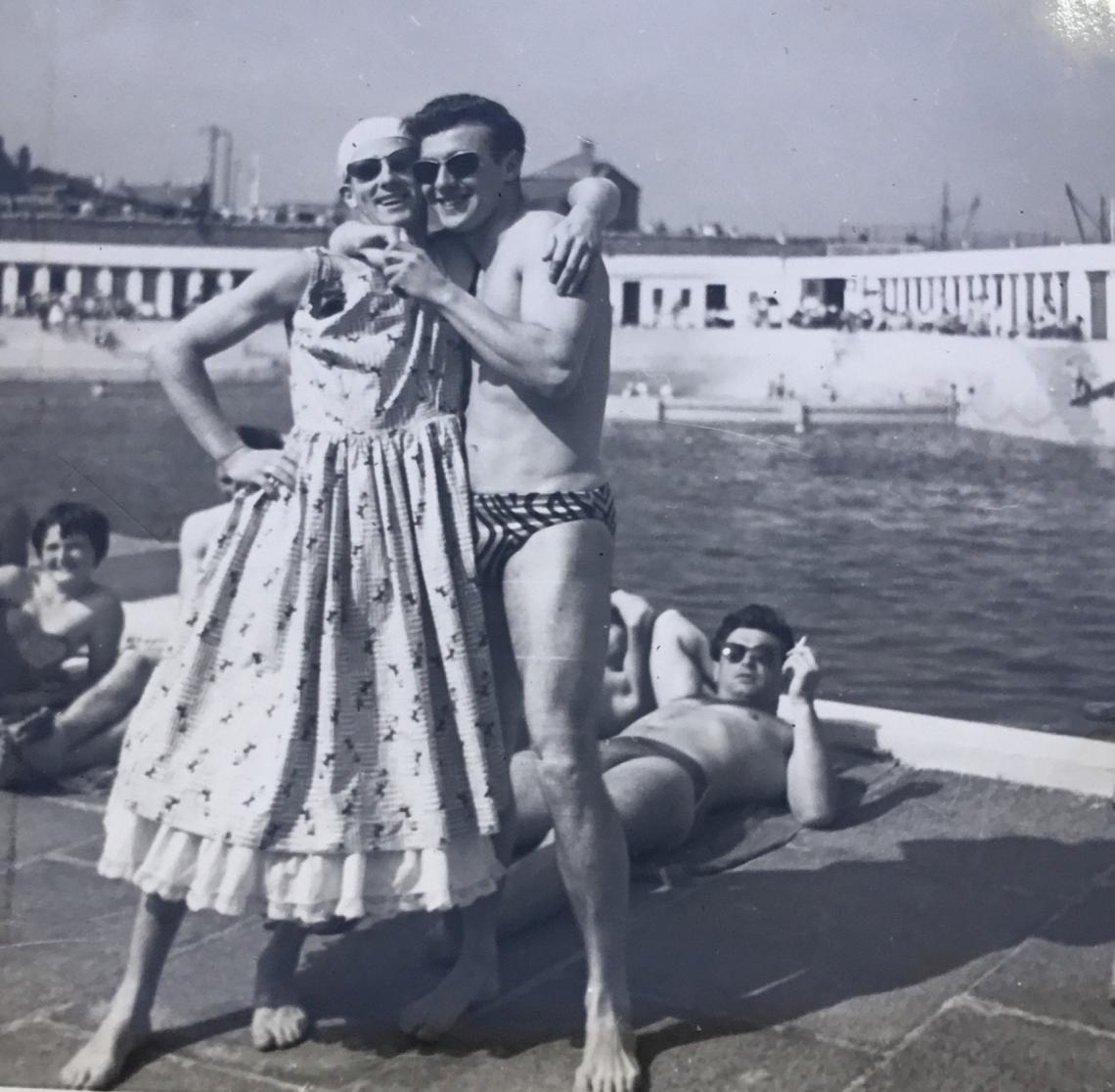 Having fun at the pool