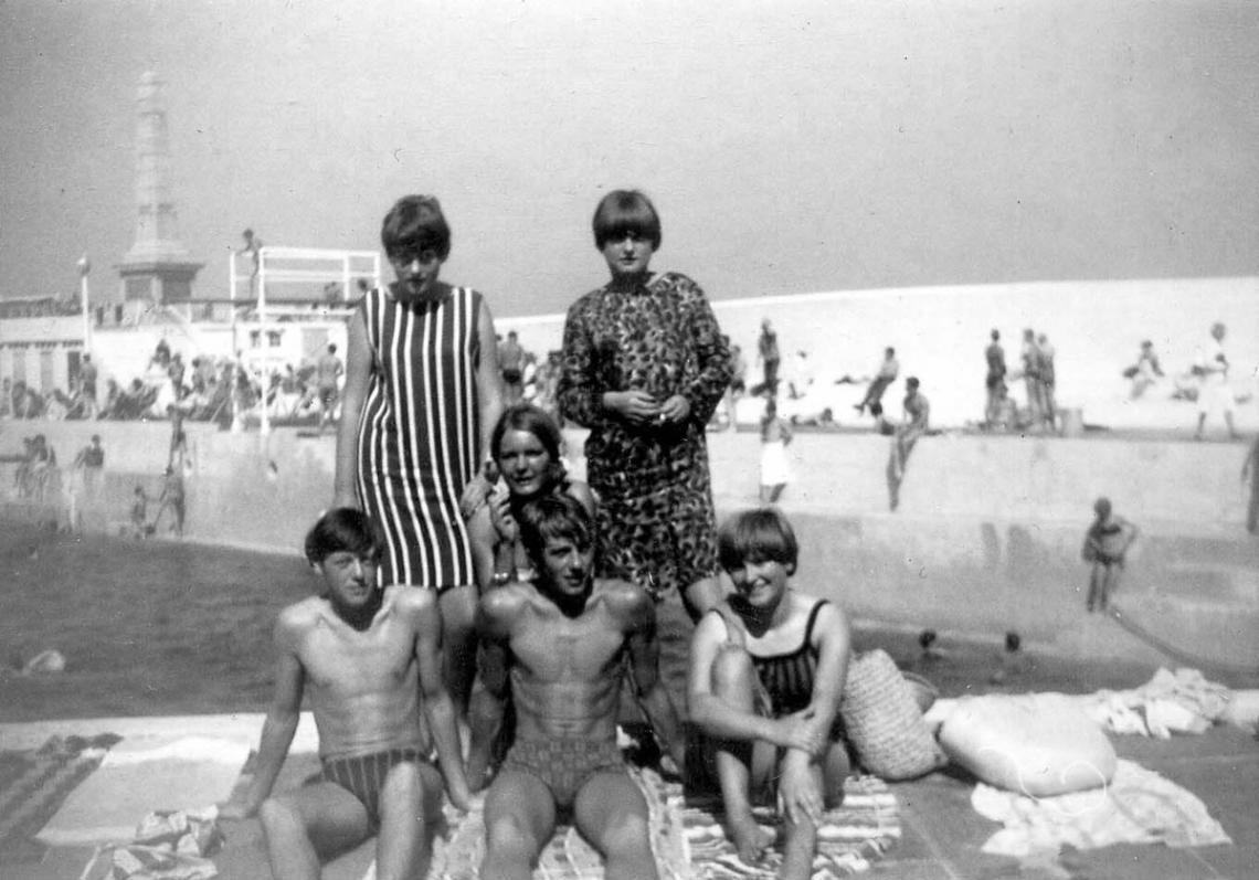 Group of fellow bathers at Jubilee Pool