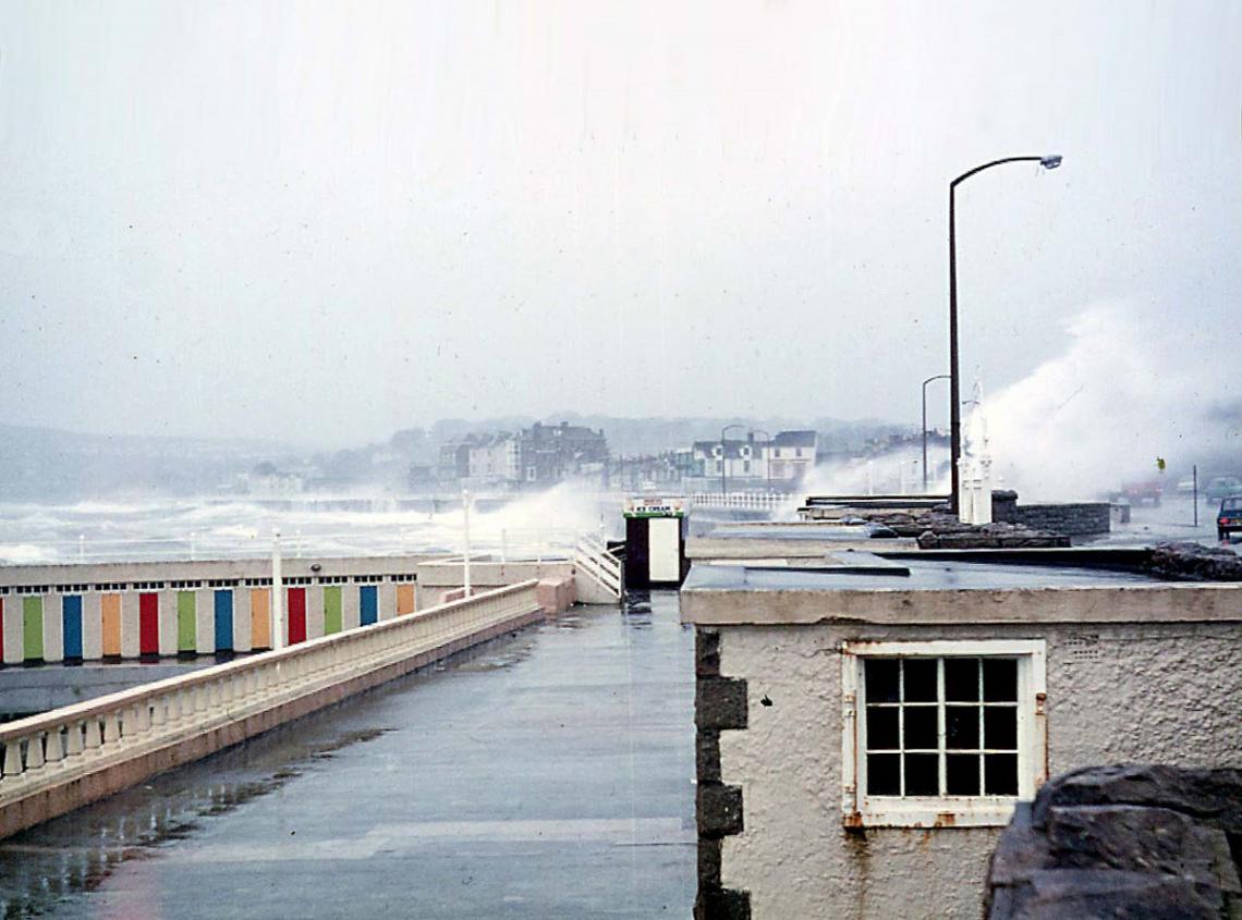 Promenade during storm, Jubilee Pool walls visible (4 of 4)