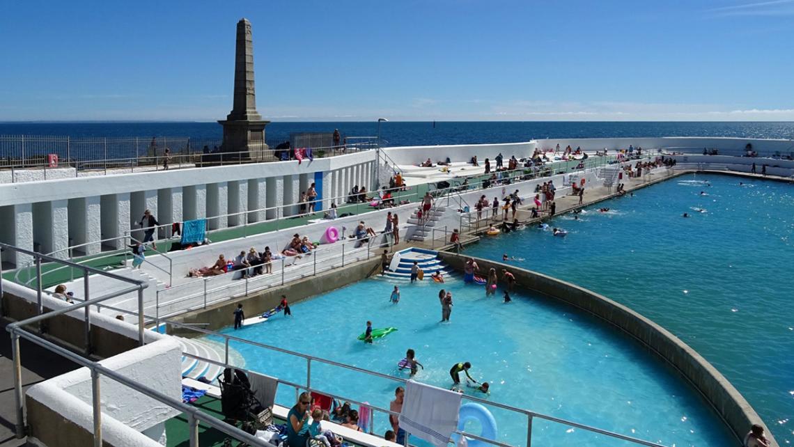 The baby pool and main pool