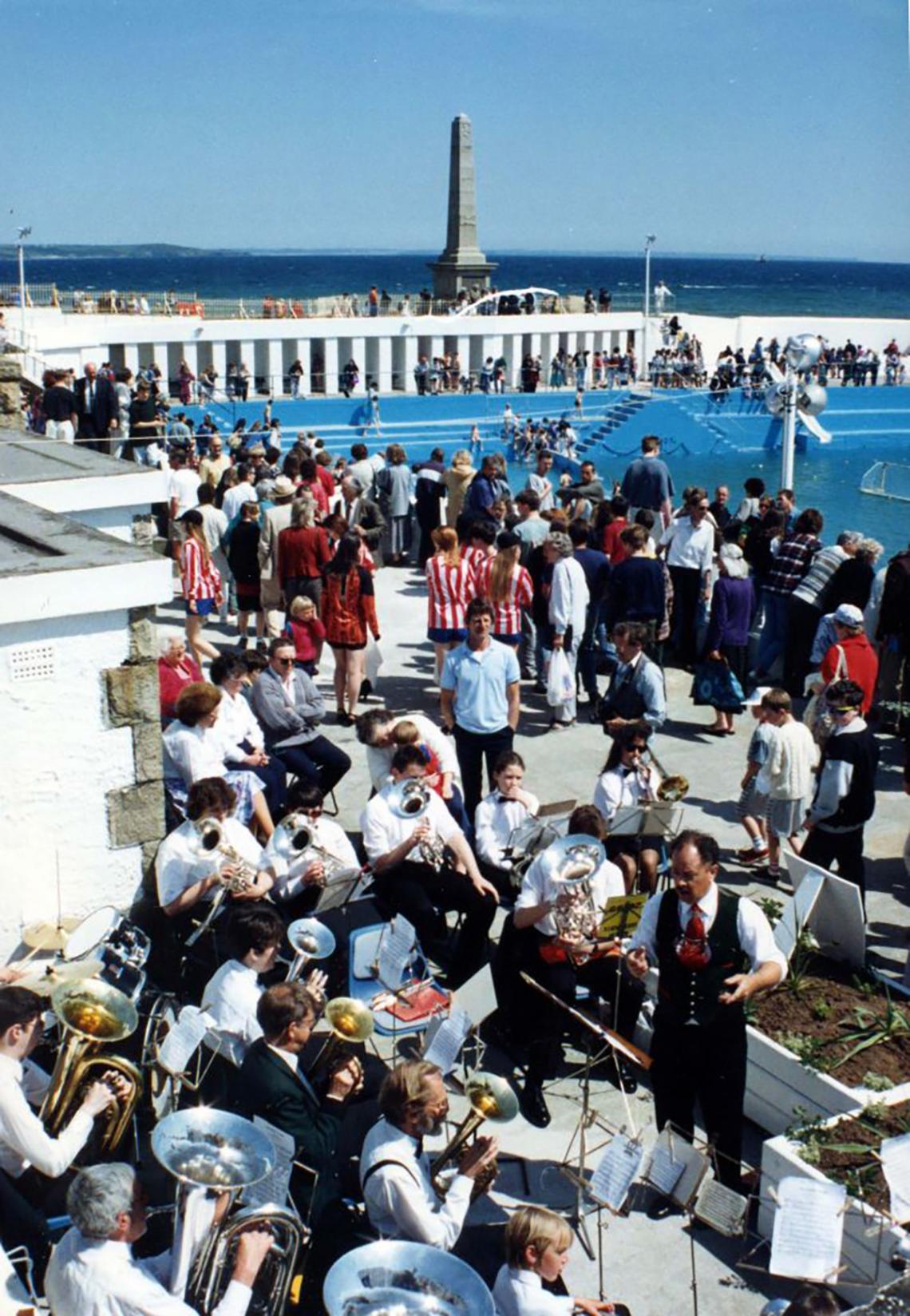 Band at 'Grand Re-opening' of Jubilee Pool in 1994