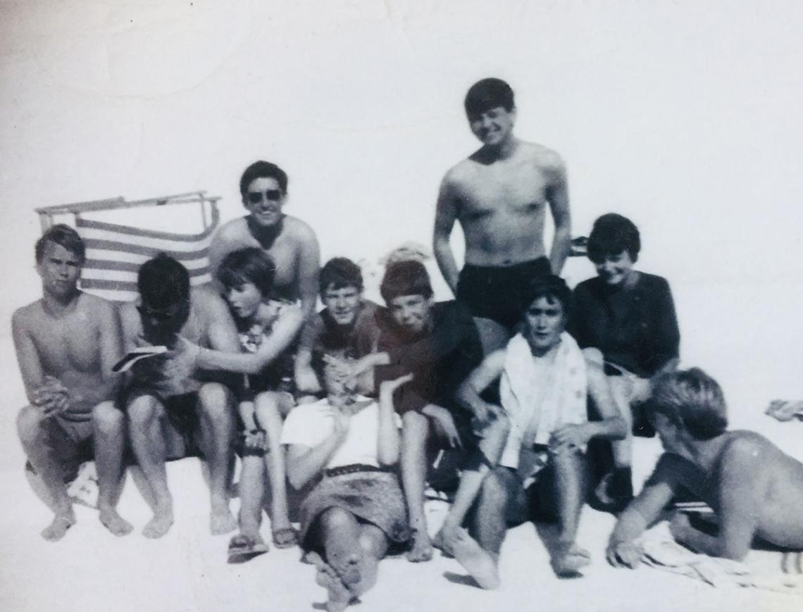 Group of friends at the Jubilee Pool