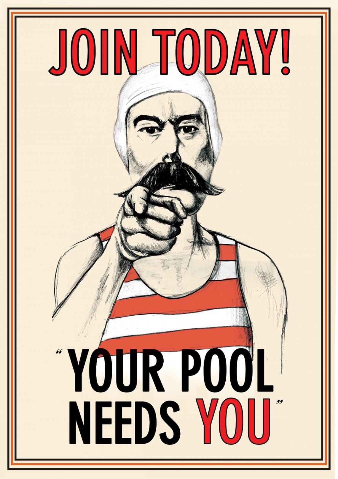 Poster for the Friends campaign to save the Jubilee Pool in 2007