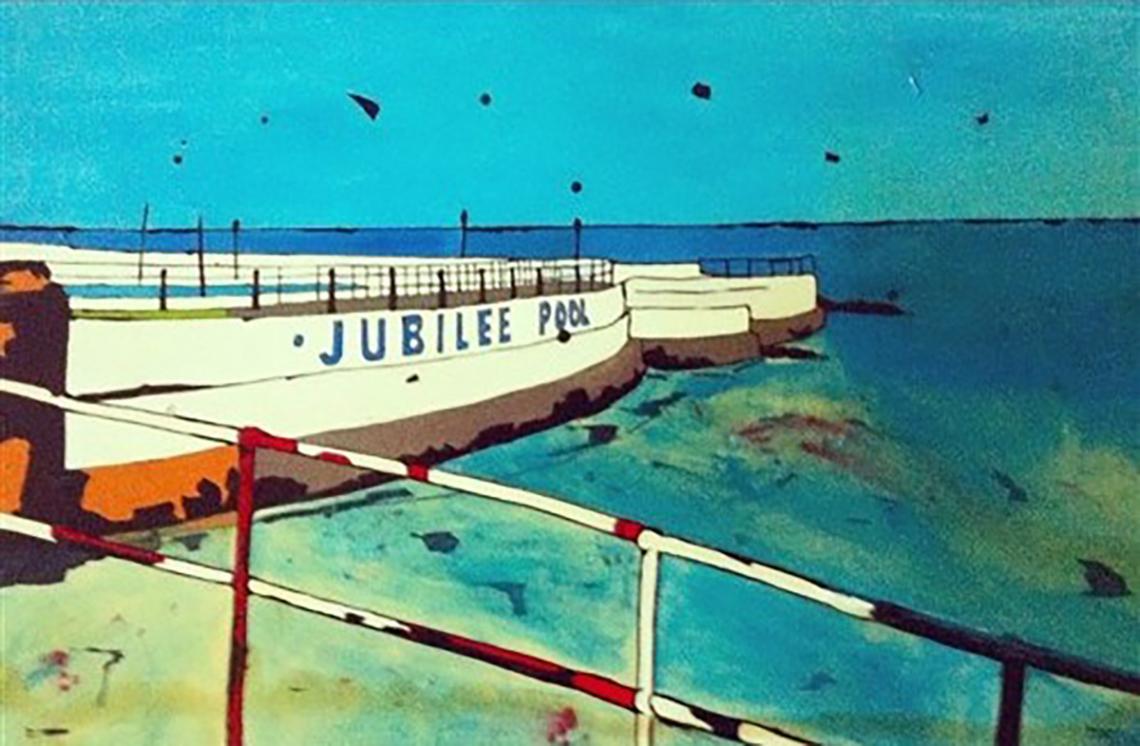 Painting of the Jubilee Pool exterior
