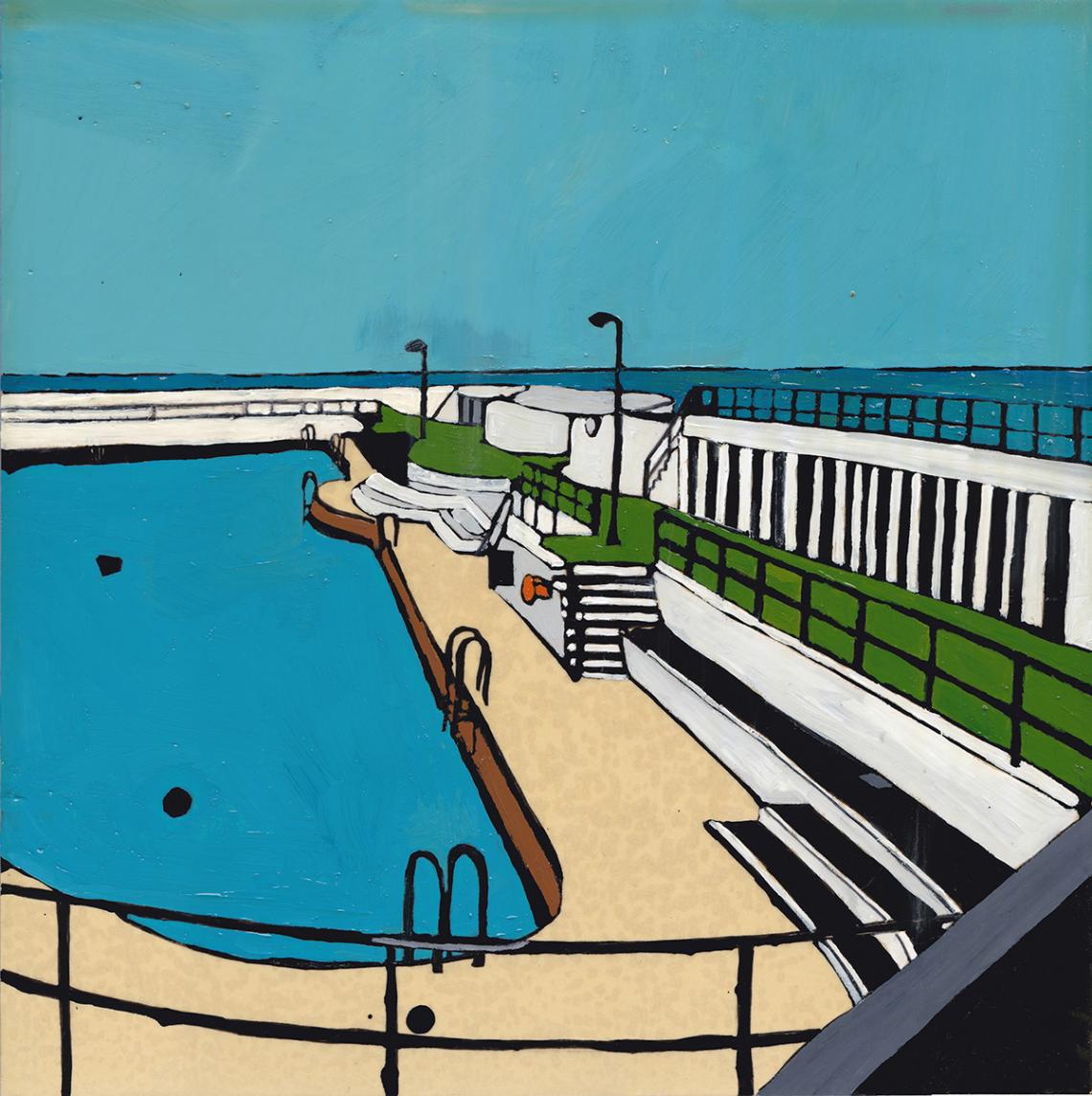 Painting of the Jubilee Pool walkways