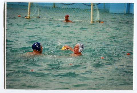 Water polo team in action