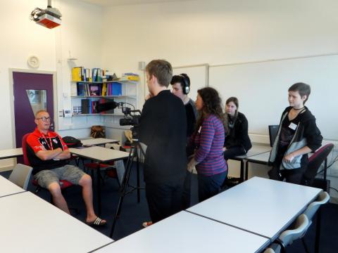 Interviewing with Penwith College students